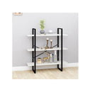 3 Tier Book Cabinet White 100 X 30 X 105 Cm Solid Pine Wood