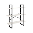 3 Tier Book Cabinet White 100 X 30 X 105 Cm Solid Pine Wood