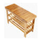 3 Tier Shoe Rack Bamboo Wooden Storage Shelf Bench Cabinet Organiser