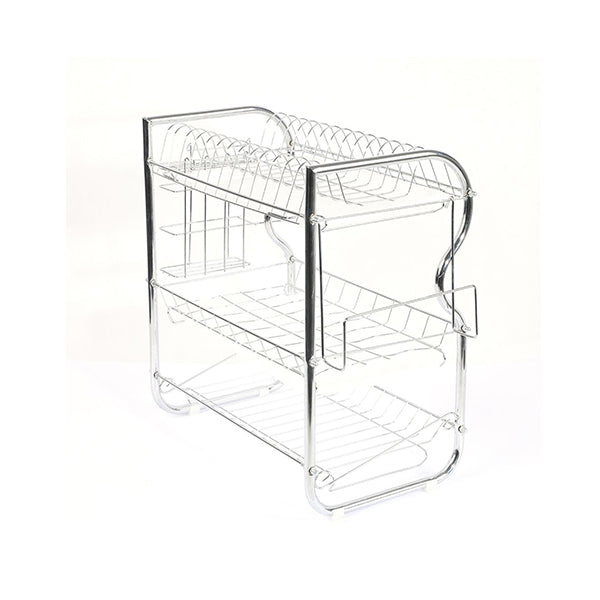 3 Tier Stainless Steel Dish Rack Tray Storage Cup Cutlery Holder