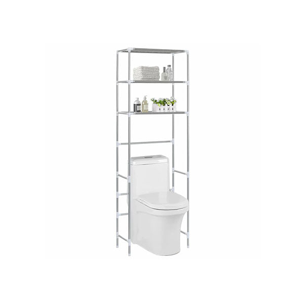 3 Tier Storage Rack Over Toilet Silver