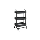 3 Tier Trolley Black 43 X 34 X 79 Cm Steel