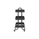3 Tier Trolley Black 43 X 34 X 79 Cm Steel