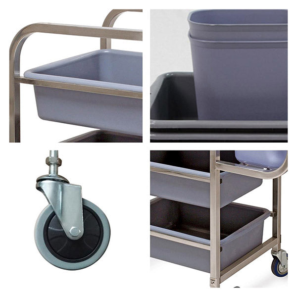 3 Tier Trolley Cart Five Buckets 82X43X92Cm Square