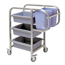 3 Tier Trolley Cart Five Buckets 82X43X92Cm Square