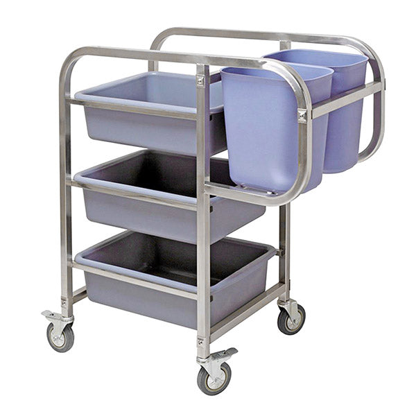 3 Tier Trolley Cart Five Buckets 82X43X92Cm Square