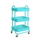 3 Tiers Kitchen Organiser Trolley Cart Steel Shelf Wheels