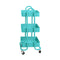 3 Tiers Kitchen Organiser Trolley Cart Steel Shelf Wheels