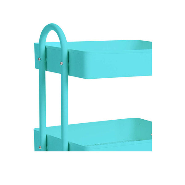 3 Tiers Kitchen Organiser Trolley Cart Steel Shelf Wheels