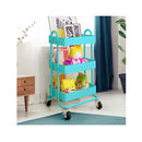 3 Tiers Kitchen Organiser Trolley Cart Steel Shelf Wheels