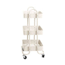 3 Tiers Kitchen Trolley Cart Steel Storage Rack Shelf Organiser