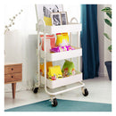 3 Tiers Kitchen Trolley Cart Steel Storage Rack Shelf Organiser