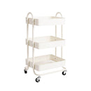 3 Tiers Kitchen Trolley Cart Steel Storage Rack Shelf Organiser