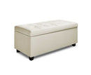 Large Ottoman PU Leather Chest Storage Box Foot Stool