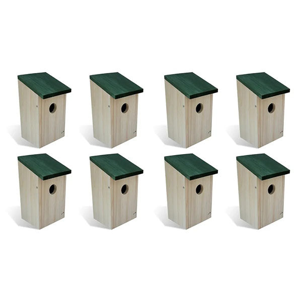 8 Pieces Wooden Bird Houses