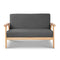2 Seater Fabric Sofa Chair - Grey
