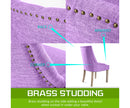 French Provincial Oak Leg Chair AMOUR - Violet