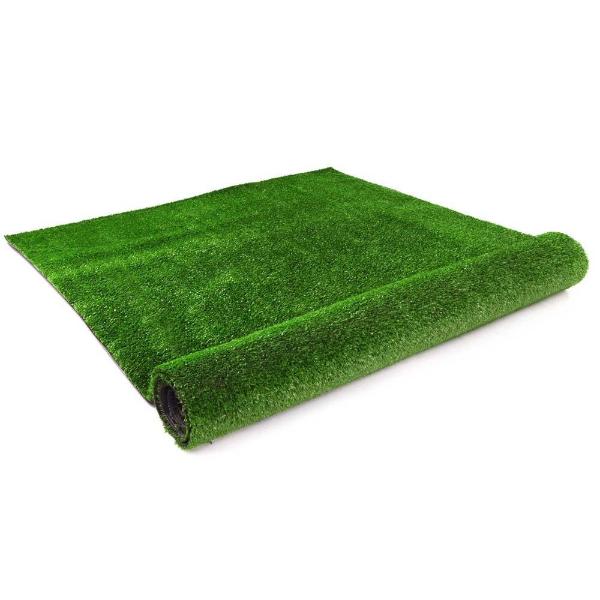 Artificial Grass 1X10M Synthetic Fake Turf Plastic Olive Plant 17Mm