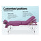 3 Fold Portable Aluminum Massage Bed Purple 75cm