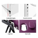 3 Fold Portable Aluminum Massage Bed Purple 75cm
