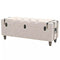 3 Piece Solid Wood and Steel Storage Bench 112x37x45cm