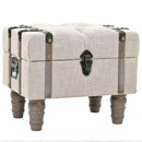 3 Piece Solid Wood and Steel Storage Bench 112x37x45cm