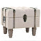 3 Piece Solid Wood and Steel Storage Bench 112x37x45cm