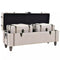 3 Piece Solid Wood and Steel Storage Bench 112x37x45cm