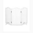 3 Panels Wooden Pet Fence Safety Stair Barrier Security Door