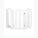 3 Panels Wooden Pet Fence Safety Stair Barrier Security Door
