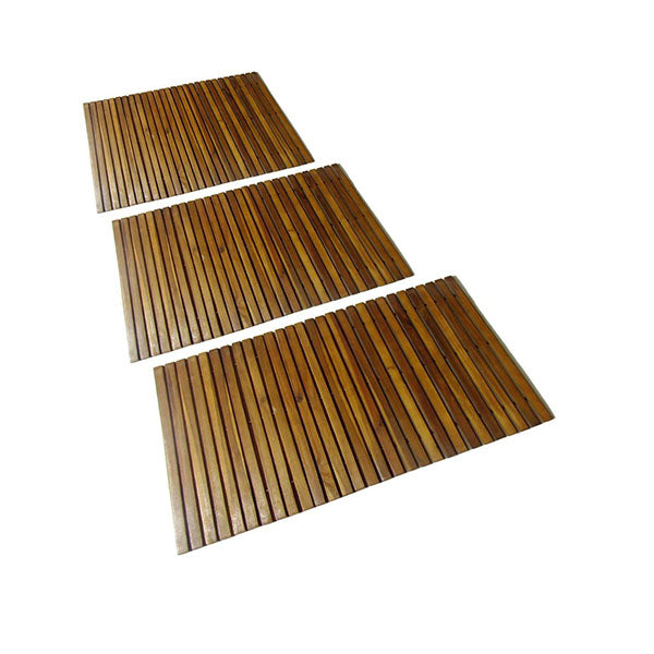 3 Pcs Acacia Bath Mat 80 X 50 Cm