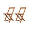 3 Piece Solid Acacia Wood Folding Bistro Set