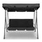 Gardeon Outdoor Furniture Swing Chair Hammock 3 Seater Bench Canopy Black