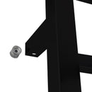 Gama Nero Square Matte Black Electric Heated Towel Rack 6 Bars