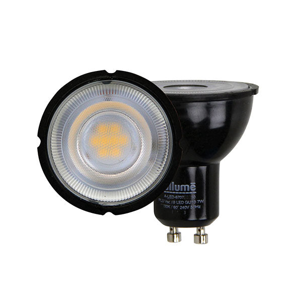 7W Gu10 Led 4000K Black