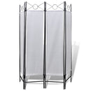 4-Panel Room Divider Privacy Folding Screen 160 x 180 Cm - White