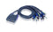 4-Port USB KVM Switch with Audio - Cables Built-In