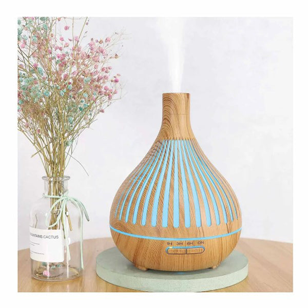 Essential Oil Diffuser Remote 400Ml Narrow Top Wood Mist Humidifier