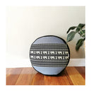 40Cm Round Meditation Cushion Kapok Filled Blue