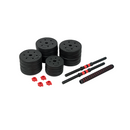 40Kg Adjustable Rubber Dumbbell Set Home Gym Exercise Weights