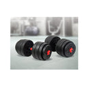 40Kg Adjustable Rubber Dumbbell Set Home Gym Exercise Weights