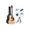 41 Inch Wooden Acoustic Guitar With Accessories Set Natural Wood