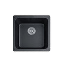 422X422X203Mm Kitchen Laundry Granite Quartz Stone Sink Waste Black