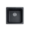 422X422X203Mm Kitchen Laundry Granite Quartz Stone Sink Waste Black