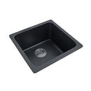 422X422X203Mm Kitchen Laundry Granite Quartz Stone Sink Waste Black