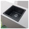 422X422X203Mm Kitchen Laundry Granite Quartz Stone Sink Waste Black