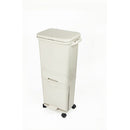 42L Rubbish Bin Waste Pedal Recycling Kitchen Wheel 2 Compartment