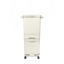 42L Rubbish Bin Waste Pedal Recycling Kitchen Wheel 2 Compartment