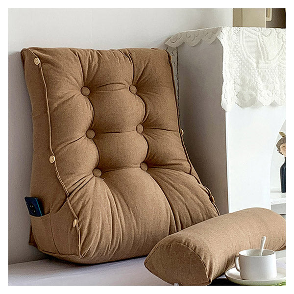 45Cm Khaki Wedge Lumbar Pillow