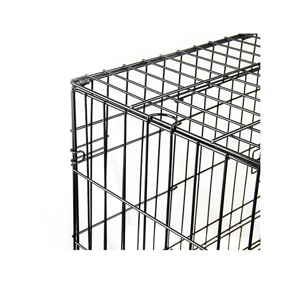 48 Inch Foldable Wire Dog Cage With Tray And Cushion Mat